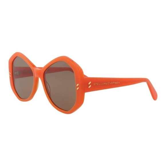 Stella McCartney Womens Round/Oval Orange Orange Brown Fashion Designer Eyewear - Picture 1 of 4